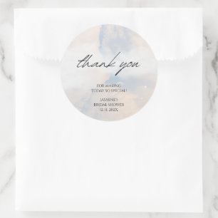 Vielen Dank, Cloud 9 Pastel Gradient Brautparty Runder Aufkleber