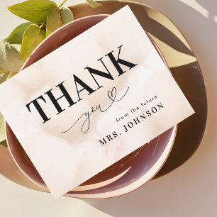 Vielen Dank Cloud Nine Heart Script Brautparty Dankeskarte