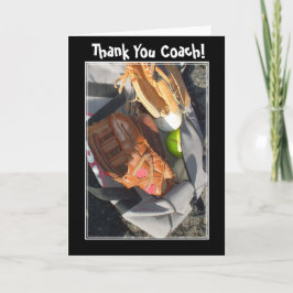 Vielen Dank Coach Baseball Mitt Grußkarte Dankeskarte