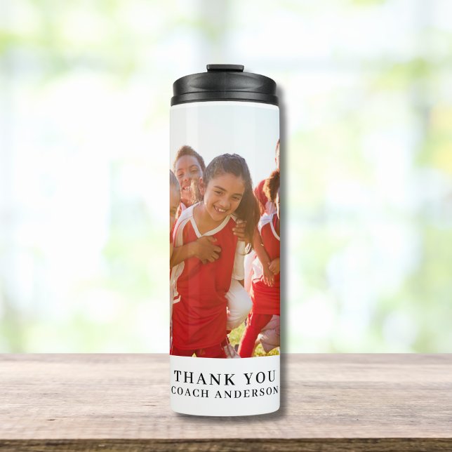 Vielen Dank Coach Foto Name Thermosbecher (Von Creator hochgeladen)