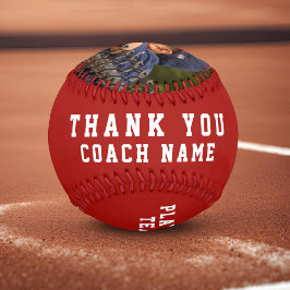 Vielen Dank Coach Red Team Name Number Foto Baseball