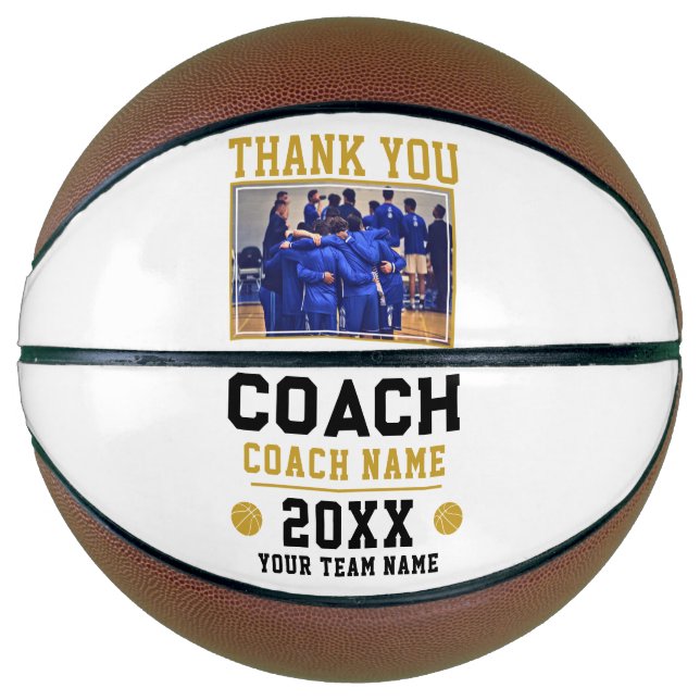 Vielen Dank Coach Sign Team Foto Basketball (Vorderseite)