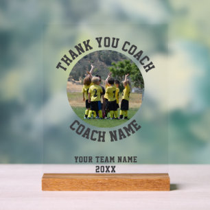 Vielen Dank Coach Team Name Foto Acrylschild