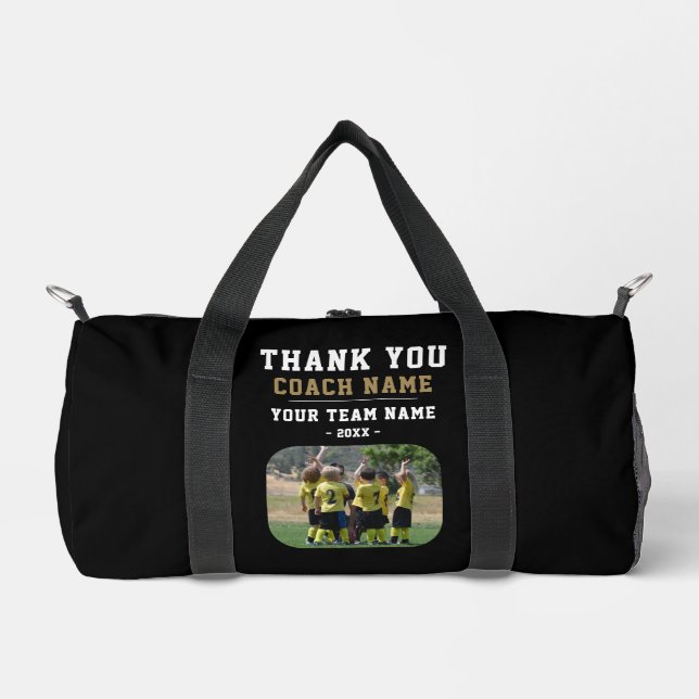 Vielen Dank Coach Team Name Foto Duffle Bag (Vorderseite)