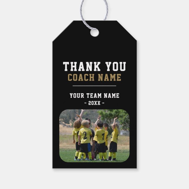 Vielen Dank Coach Team Name Foto Geschenkanhänger (Vorderseite)