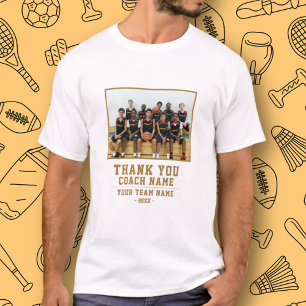 Vielen Dank Coach Team Name Foto T-Shirt