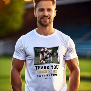 Vielen Dank Coach Team Name Foto T-Shirt