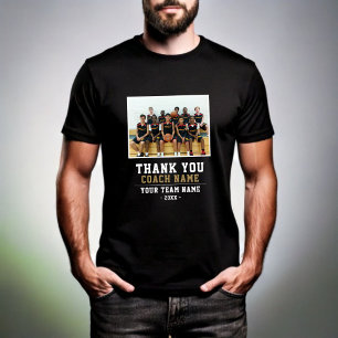 Vielen Dank, Coach Team Name und Foto Black T-Shirt