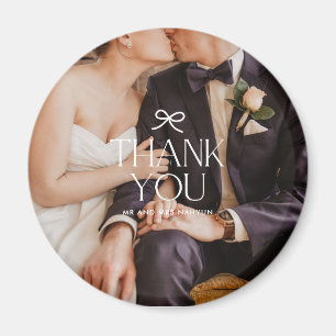Vielen Dank Coquette Bow Wedding Foto Magnet