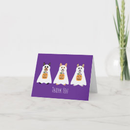 Vielen Dank Corgi Ghost Dogs Halloween Dankeskarte