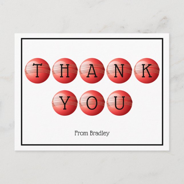 Vielen Dank Cricket Custom Personalisiert Postkarte (Vorderseite)