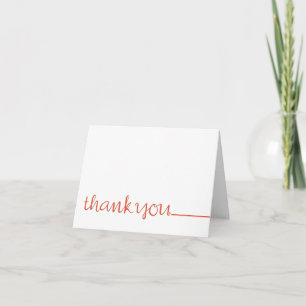 Vielen Dank Cursive Long Mandarine Note Card Dankeskarte