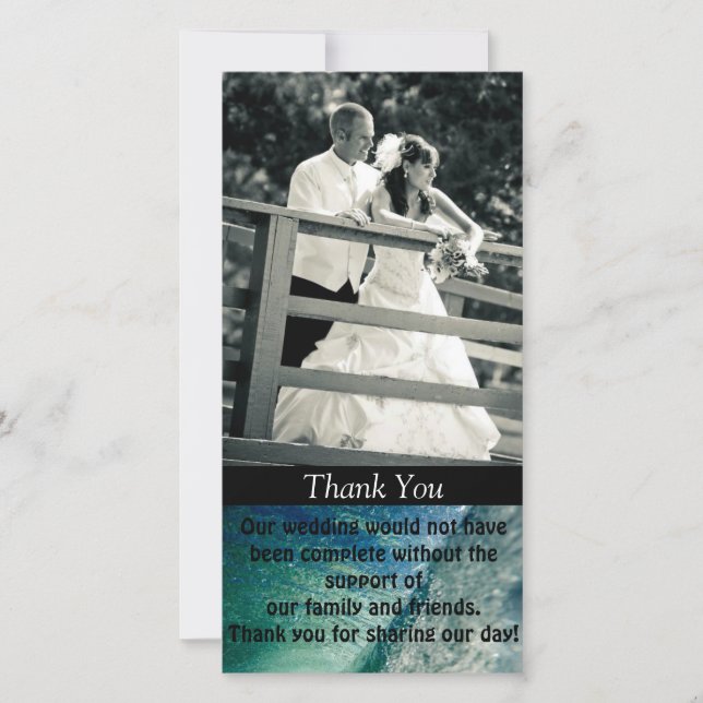 Vielen Dank Custom Foto Wedding Card Dankeskarte (Vorderseite)