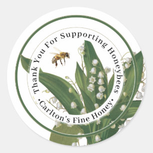 Vielen Dank, Custom Honey Wildblume Bee Apiary Lab Runder Aufkleber