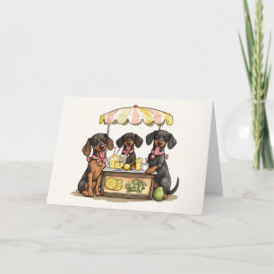 Vielen Dank Dackel Hunde Lemonade Stand Dankeskarte