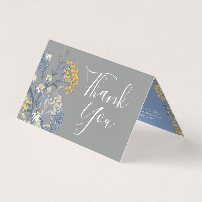 Vielen Dank Daisy Wildblume & Yellow Rowan Berries (Vorderseite)