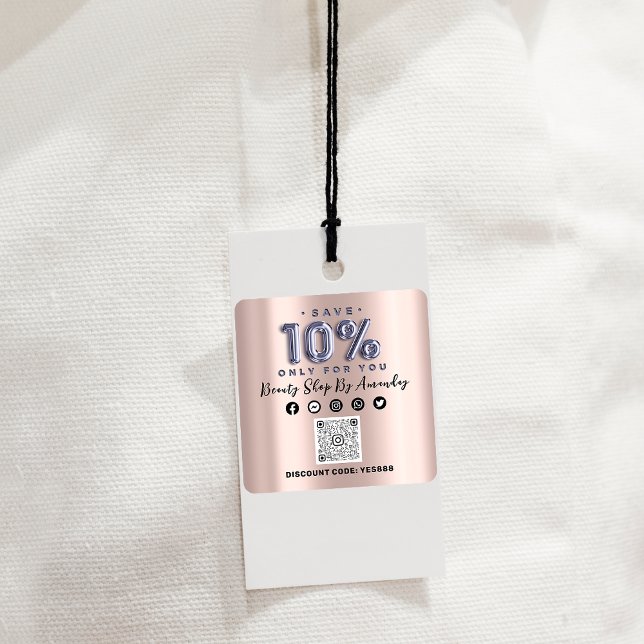 Vielen Dank, dass Sie 10% Rabatt für QR CODE Rose  Quadratischer Aufkleber (Von Creator hochgeladen)