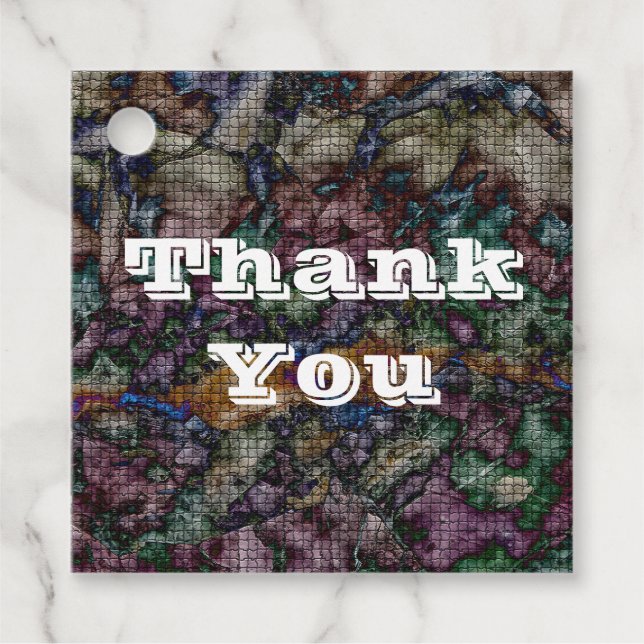 Vielen Dank, dass Sie Abstrakte Krawatte-Farbmuste Geschenkanhänger (Vorderseite)