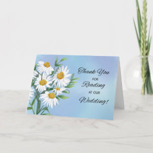 Vielen Dank, dass Sie bei Wedding Daisies on Water Karte
