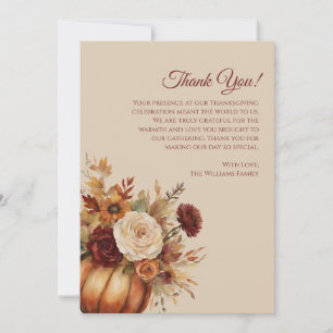 Vielen Dank, dass Sie Card Watercolor Pumpkin und Einladung