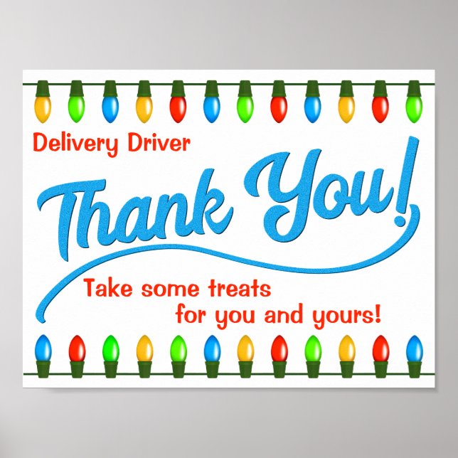 Vielen Dank, dass Sie den Lieferer Poster (Vorne)