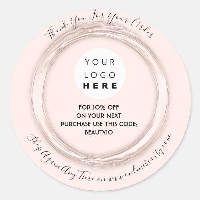 Vielen Dank, dass Sie den Rabattcode für benutzerd Runder Aufkleber (Vorderseite)