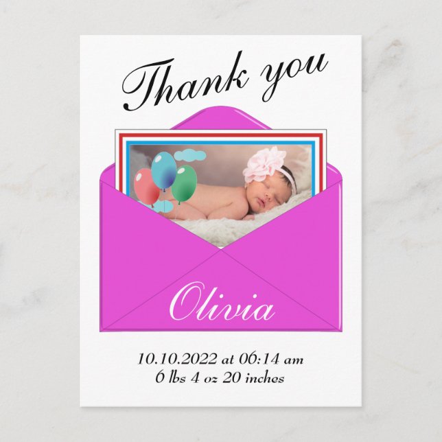 Vielen Dank, dass Sie die Ankündigung von Foto Pos (Vorderseite)