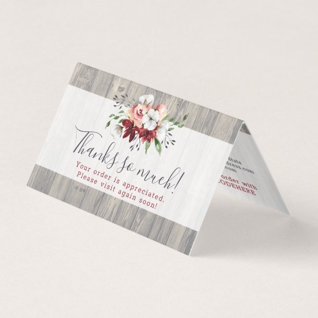 Vielen Dank, dass Sie die Baumwollkarte Rustic Woo (Vorderseite)