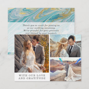 Vielen Dank, dass Sie die Fotokarte Turquoise & Go Einladung