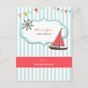Vielen Dank, dass Sie die Geburtstagskarte segeln Postkarte