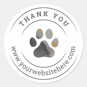 Vielen Dank, dass Sie Dog Small Business Black Sti Runder Aufkleber