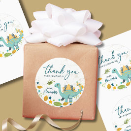 Vielen Dank, dass Sie durch Jurassic Dinosaur Gebu Runder Aufkleber