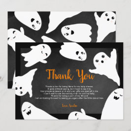 Vielen Dank, dass Sie eine orange schwarze Hallowe Dankeskarte