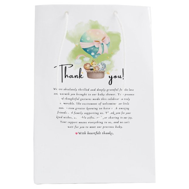 Vielen Dank, dass Sie einen Beutel in Sage Green G Mittlere Geschenktüte (Vorderseite)