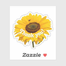 Vielen Dank, dass Sie gelbe Blüte Aufkleber