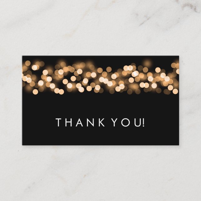 Vielen Dank, dass Sie Gold Hollywood Glam einfügen Begleitkarte (Vorderseite)