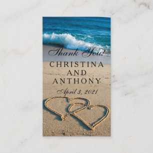 Vielen Dank, dass Sie Herz auf der Hochzeit am Str Begleitkarte