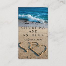 Vielen Dank, dass Sie Herz auf der Hochzeit am Str Begleitkarte