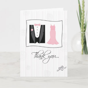 Vielen Dank, dass Sie in unserer Hochzeit, Tux, Kl Dankeskarte