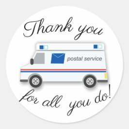 Vielen Dank, dass Sie Mail Postman niedlich Runder Aufkleber