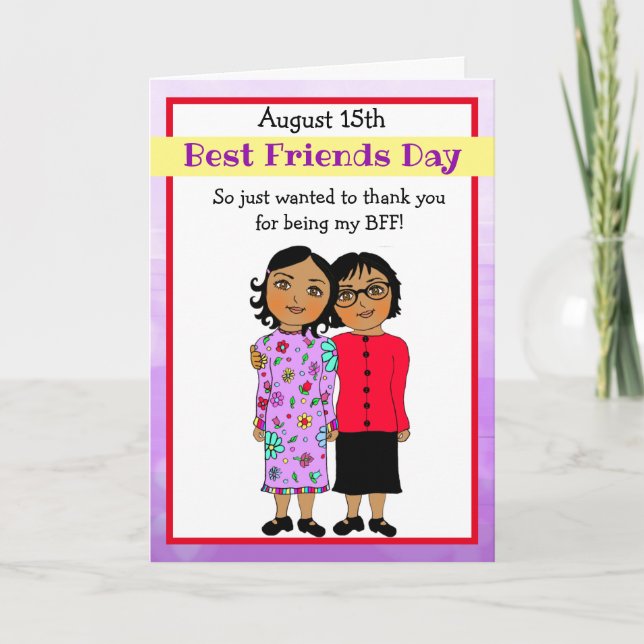 Vielen Dank, dass Sie meine beste Freundschaftskar Karte (Vorderseite)