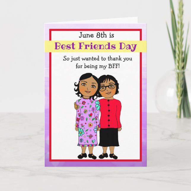 Vielen Dank, dass Sie meine beste Freundschaftskar Karte (Vorderseite)