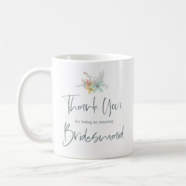 Vielen Dank, dass Sie meine Bridesmaid Stilschrift Kaffeetasse (Links)