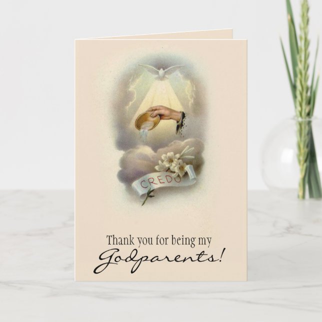 Vielen Dank, dass Sie meine gottelterne Taufkirche Einladung (Vorderseite)