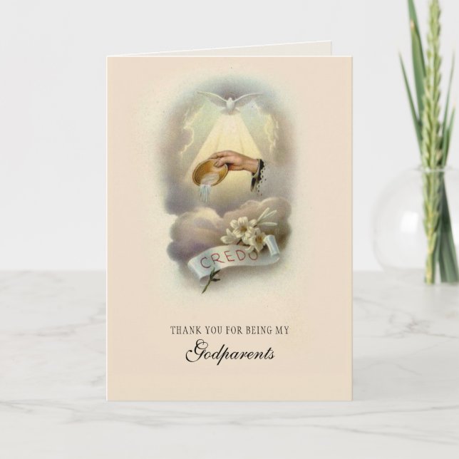 Vielen Dank, dass Sie meine gottelterne Taufkirche Einladung (Vorderseite)