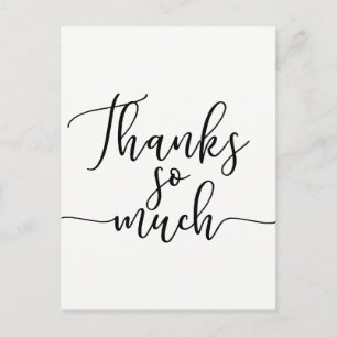 Vielen Dank, dass Sie moderne Skriptart Postkarte