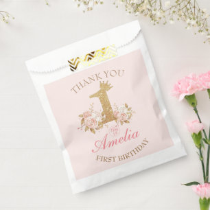 Vielen Dank, dass Sie Pink Gold Crown Princess 1. Geschenktütchen