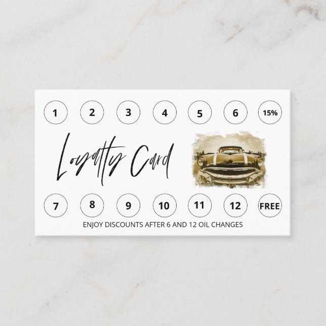 *~* Vielen Dank, dass Sie QR Lube Car Wash LOGO Au Treuekarte (Vorderseite)