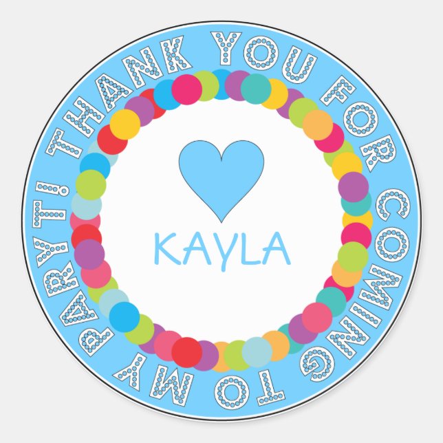 Vielen Dank, dass Sie Rainbow Sticker für Kids Par (Vorderseite)