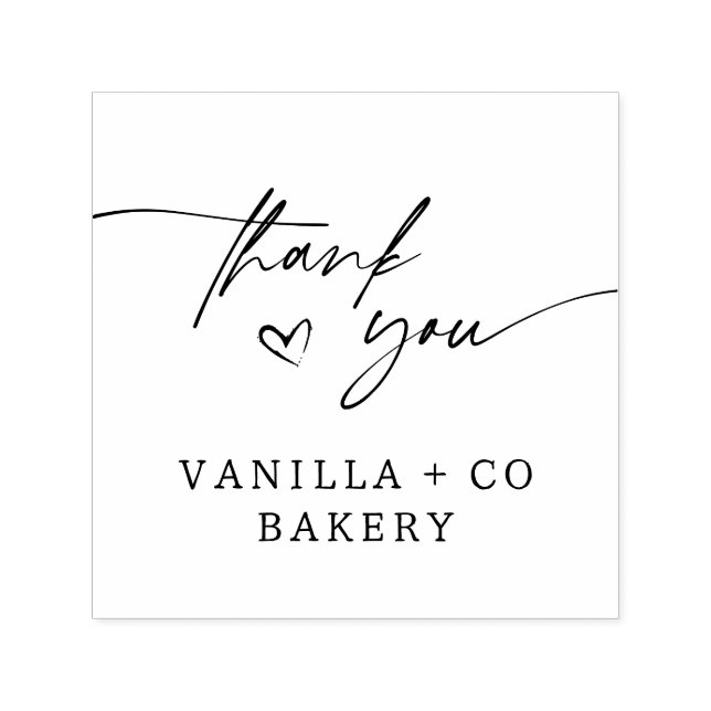 Vielen Dank, dass Sie Script Heart Bakods Bakery B Permastempel (Design)